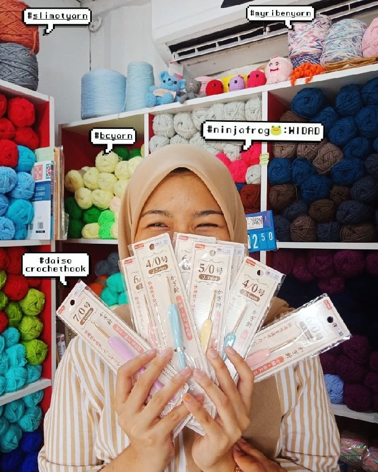 Crochet Hook Daiso di Pinkyfrogshop.