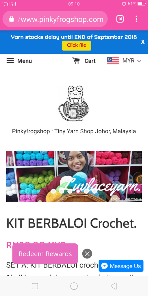 REDEEM Reward dan diskaun anda di checkOut.