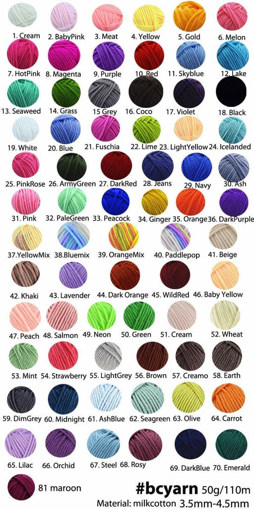 Benang Kait BCYarn (5ply) - Pinkyfrogshop: Yarn Shop - JOHOR Malaysia