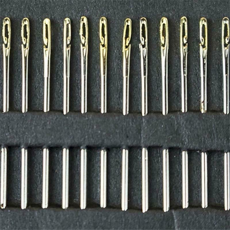 Jarum Jahit Magic Butang. 12Pcs Self-Threading Needles Set