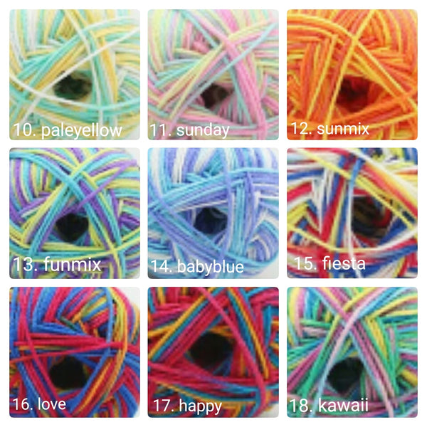 Benang kait eskemyarn MIX.  (3ply) - Pinkyfrogshop: Yarn Shop - JOHOR Malaysia