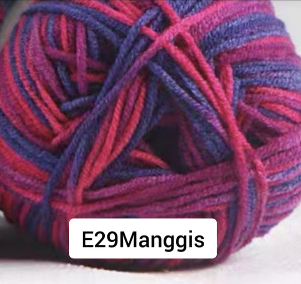 Benang kait eskemyarn MIX.  (3ply)