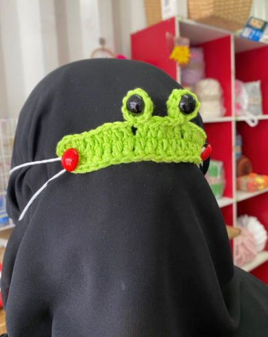 3pcs Crochet Frog Face Mask Adapter 😷